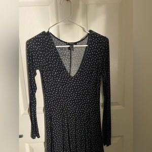 Black Floral Forever 21 Skater Dress